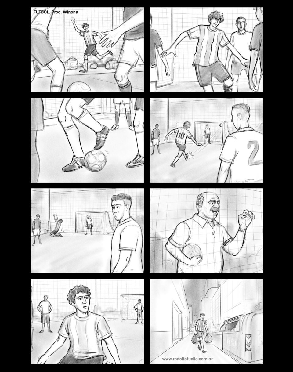 Storyboard Futbol. Winona